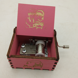 Caja de Música Personalizada de Madera para Días Festivos, Cajas de Regalo de Madera, Artesanías de Madera Tallada con Asa - Product Image 1