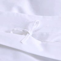 Parure de lit d'hôtel de luxe 5 étoiles, logo de la marque, taille personnalisée, housse de couette, drap blanc, 100% coton