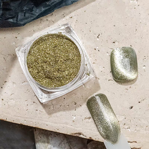 Galaxy Crystal Magnetic Cat Eye Nail Powder Wide Beam Shimmer <b>Mirror</b> Chrome Pigment Dust for Luxury Salon Manicure Available OEM - Product Image 6
