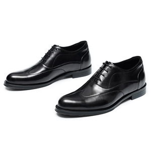 High-heel leather shoes for men - top-grade cowhide business formal pointed-<b>toe</b> oxford shoes - wedding men's shoes - Product Image 3