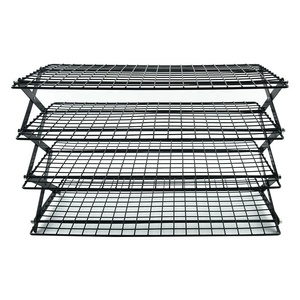Scaffale portatile all'ingrosso del ferro battuto del campeggio all'aperto della cremagliera di cibo del Picnic tavolo pieghevole - Product Image 1