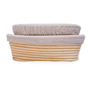 Panier à pain en rotin ovale de 10 pouces rond de 9 pouces ensemble de 2 avec doublure pain lame grattoir pour moule à outils de cuisson - Product Image 5