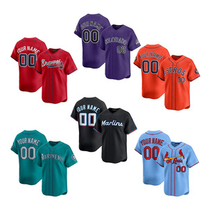 定制高品质廉价美国队缝制棒球衫刺绣所有棒球队球员个性化衬衫上衣 - Product Image 1