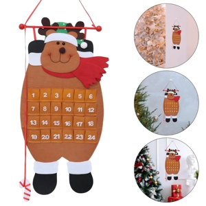 <span class=keywords><strong>Calendario</strong></span> de Adviento Navideño Colgante de Fieltro con Diseño de Reno, <span class=keywords><strong>Calendario</strong></span> Creativo de Cuenta Regresiva de Navidad de 24 Días con Colgante Decorativo - Product Image 3