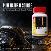 Capsule de supplément de sangsue Formule Hirudine pour hommes Soutien quotidien à la santé avec protéines naturelles de vers de terre et extraits végétaux