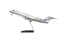 Modèle d'avion en résine LED personnalisé, avion d'affaires à l'échelle 1/75, prototype d'avion privé Gulfstream G650 avec support