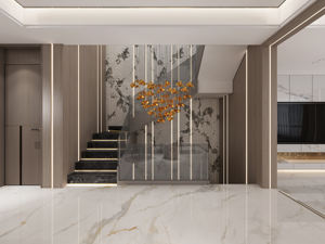 Ubin Lantai Porselen Marmer Interior 600*1200mm, Ubin Dinding Interior Kamar Mandi, Ubin Putih Full Body, Desain Grafis Ruangan Modern <0.5% - Product Image 2