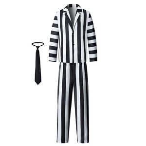 Disfraz de Beetlejuice para Adultos, Rayas Blancas y Negras, Traje de Juego de Rol de Película/TV, Verano 2024 - Product Image 5