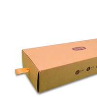 Peigne en papier kraft avec brosse à cheveux à impression personnalisée, boîte d'emballage, peigne de massage à coussin d'air, boîtes cadeaux coulissantes en papier avec manchon