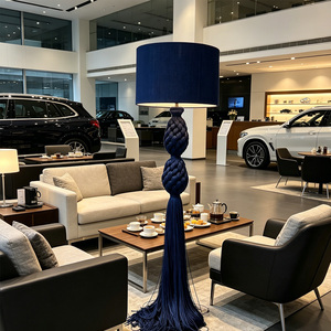 Lámpara <span class=keywords><strong>de</strong></span> Pie <span class=keywords><strong>de</strong></span> Macramé Azul Marino <span class=keywords><strong>de</strong></span> Lujo Moderno, Directo <span class=keywords><strong>de</strong></span> Fábrica, para Hotel, Villa, Dormitorio, Comercial - Product Image 6