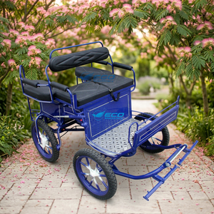 Marathon Horse Wagon Pony Carriage <b>Cart</b> 4 Wheel Electric Steel Hybrid Horse Drawn Carriage Tourist <b>Cart</b> - Product Image 1