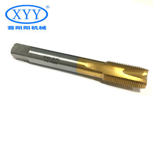 Hesheng 1 jeu de tarauds à filetage manuel HSS avec revêtement titane M3 M4 M5 M6 <span class=keywords><strong>M8</strong></span>, tarauds à filetage à cannelures droites, fraises - Product Image 3