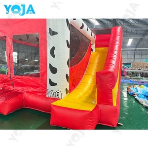 Château <span class=keywords><strong>gonflable</strong></span> commercial extérieur en PVC pour enfants, motif <span class=keywords><strong>vache</strong></span> de ferme amusant, idéal pour les fêtes - Product Image 5