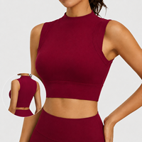 Soutiens-gorge de sport Nudi Natural Feelings pour femmes, débardeurs de yoga rembourrés amovibles, tops courts sans manches pour le fitness et l'entraînement