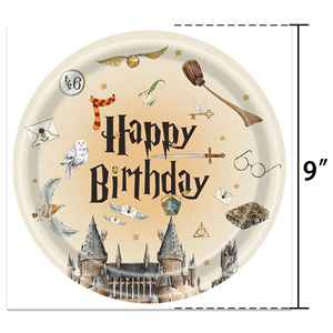 Vaisselle jetable en carton pour fête d'<span class=keywords><strong>anniversaire</strong></span> d'enfants, <span class=keywords><strong>thème</strong></span> magique sorcier, qualité alimentaire, modèle 9755 - Product Image 4