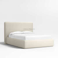 FERLY Nouveau Lit King Size Queen Size Moderne de Luxe Insonorisé pour Hôtel, Meubles de Chambre à Coucher d'Hôtel, Lit Queen Size en Bois Tapissé