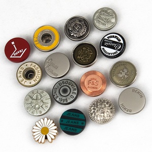 Fashion Jeans Metal <b>Buttons</b> Round Embossed Logo Nickel-Free Classic <b>Button</b> 15mm 17mm Custom Rivets Jeans <b>Button</b> - Product Image 2