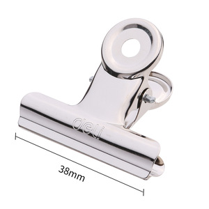 Deli Binder Clips 38mm Metallic Stainless Steel Office Paper Clips For Documents And Files - Product Image 2