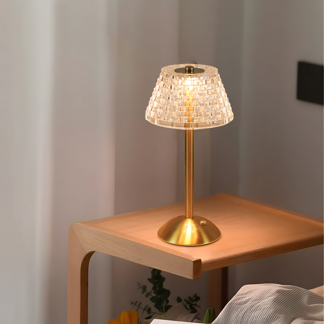 Luxury Touch-Control LED Table Lamps - Cordless Rechargeable 3 Color Dimming Night Light for Modern Bedroom Styling, Portable
