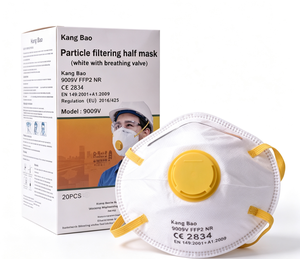 Lot de 20 masques anti-poussière FFP2 personnalisés Kangbao CE2834 avec valve, <span class=keywords><strong>masque</strong></span> nasal en forme de coupelle pour les travailleurs des mines de <span class=keywords><strong>charbon</strong></span> - Product Image 1