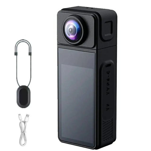 W8677 Mini 2K Action Camera 270 Angle WlFl Recorder Magnetic Attraction Bracket Camera Motorcycle Skiing Outdoor Recording