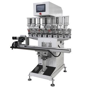 Machine d'impression tampon semi-automatique 6 couleurs neuve avec plateau rotatif servo et coupelles d'encre scellées pour l'impression d'étiquettes - Product Image 4