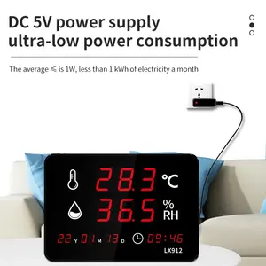 Large Screen Temperature and Humidity Display <strong>Instrument</strong>, <strong>Industrial</strong> <strong>Electronic</strong> Digital Humidity Meter OEM LX912 - Product Image 3
