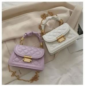 I-0221 Hot Sale Black <b>Crossbody</b> Chain Diamond Lattice Pu Leather Luxury Fashion Designer Handbag Sling Bag Single <b>Strap</b> - Product Image 2