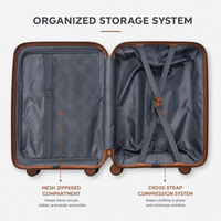 Ensemble de bagages en polypropylène 3 pièces, valise rigide légère avec serrure TSA et roulettes silencieuses pour les voyages