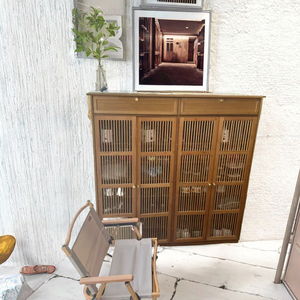 Modern Farmhouse Bamboo <b>Shoe</b> <b>Rack</b> for Villa Entrance and <b>Wall</b>-<b>Mounted</b> -Storage Space-Saving & Durable - Product Image 3