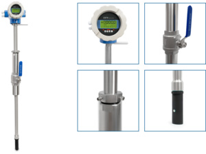 Rộng rãi phạm vi lưu lượng kỹ thuật số 4-20mA RS485 chèn loại nhiệt Khối lượng khí lưu lượng kế Air <span class=keywords><strong>Flow</strong></span> Meter cảm biến - Product Image 2