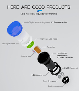 AD22-22DS 22Mm Bảng Điều Chỉnh Gắn Kết Dẫn Chỉ Số Ánh Sáng 12V 24V 110V 220V Công Nghiệp Tín Hiệu Thí điểm Đèn Cho Máy Điều Khiển - Product Image 5