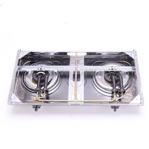 Cuisinière à gaz portable à deux brûleurs en acier inoxydable avec commande par bouton et allumage piézoélectrique, idéale pour l'hôtellerie, classe A, sécurité anti-extinction de flamme, facile à nettoyer - Product Image 4