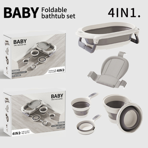 Ensemble de Bain pour Bébé de 4 Pièces Kit de Toilette Accessoires de Bain <span class=keywords><strong>Baignoire</strong></span> avec Pot et Chaise de Douche - Product Image 2