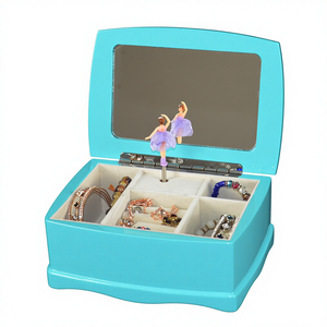 Caja <span class=keywords><strong>Musical</strong></span> de Joyería <span class=keywords><strong>con</strong></span> <span class=keywords><strong>Bailarina</strong></span> - Almacenamiento Decorativo Turquesa <span class=keywords><strong>con</strong></span> <span class=keywords><strong>Bailarina</strong></span> Emergente - Product Image 5