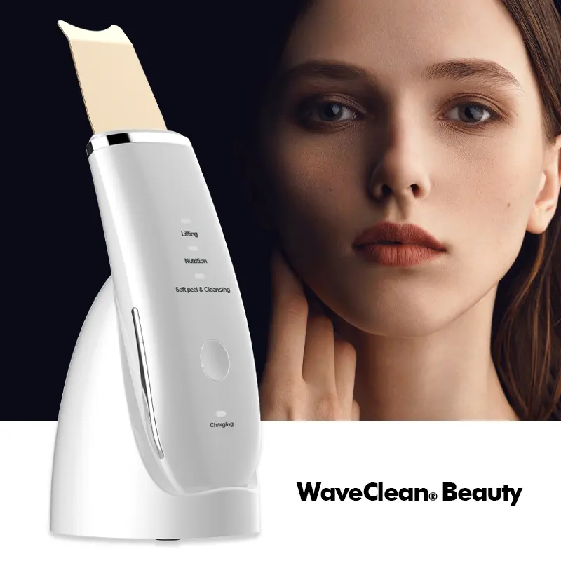Professional Ultrasonic Skin Scrubber Spatula Face Cleansing Device Clean Machine