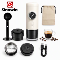 Machine à expresso portable mini Sinowin 3 en 1 alimentée par USB, type C, pour voyage, à capsules
