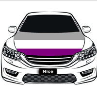 Housse de capot de voiture personnalisée Aroace Gay Rainbow, accessoire extérieur pliable en polyester pour salon automobile et événement thématique