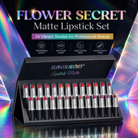 FLOWER SECRET Rouge à lèvres mat professionnel, velours doux, haute saturation, 12 couleurs, OEM, marque privée, agent recherché