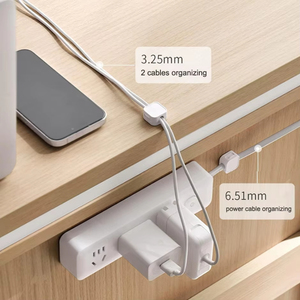 2025 mới Xu Hướng cáp Máy tính để bàn clip từ tính cáp nhựa tổ chức cao su dán dính Cáp kẹp điện tử giữ bàn - Product Image 4