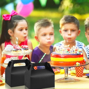 Scatola Portatile Pieghevole Nera in Carta con Manico di Nuovo Design per Confezionare Caramelle, Torte, Regali, Alimenti e Snack - Consegna Rapida - Product Image 5