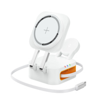 Nouveau chargeur sans fil pliable 15W 4 en 1/4 En1, support de téléphone, chargeur sans fil magnétique pour iPhone, écouteurs, montre