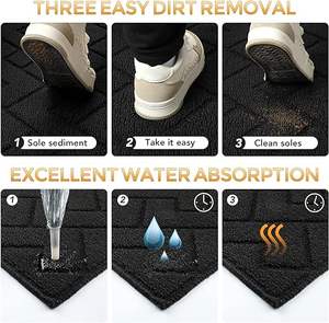 Моющиеся низкопрофильные впитывающие противоскользящие дверные коврики для входа в пол - Product Image 3