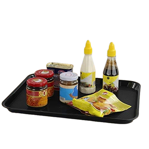 Plateau Rectangle en Mélamine Blanc Noir Vente en Gros - Product Image 4