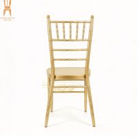 Chaises Chiavari en métal doré empilables pour événements, hôtels et mariages, vente en gros