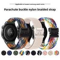 Bracelet de montre tressé en nylon de 22 mm avec boucle parachute compatible avec les montres intelligentes Garmin