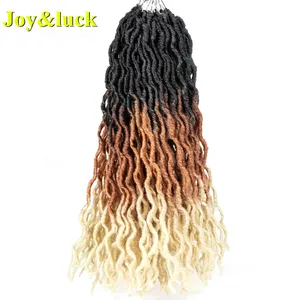 Synthetic Gypsy Crochet Braid Hair Wholesale High quality Faux Wavy Curly African Goddess Braids Dreadlock Hair Extensions