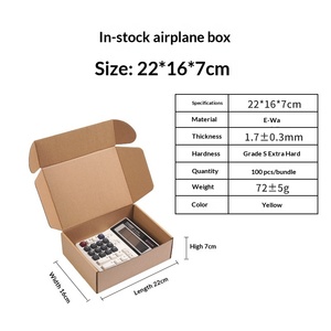 Square Foldable Three-Layer Extra Hard Corrugated Airplane Box Egg Packaging Logistics Packaging Printed Logo Stock Wholesale - Product Image 5