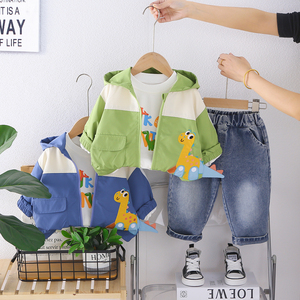 Chaqueta de Dibujos Animados de Moda con Cremallera para Niños, Nueva Colección Primavera-Otoño 2026, Diseño de <span class=keywords><strong>Dinosaurios</strong></span> - Product Image 1