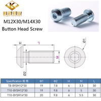 Sujetadores de tornillo de sujeción M12X30/M14X30/conector de perno/tornillos de cabeza de botón, tornillos de tapa de acero, sujeción rápida y segura, * 30